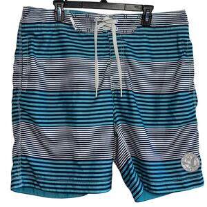 American Eagle Outfitters Size XL Striped y2k Style Board Shorts Swim Trunks